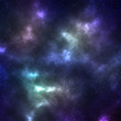 © skuruneko - A digital illustration of a deep space background with colorful, glowing gas clouds and stars