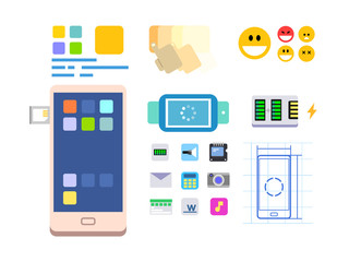 Wall Mural - developing a mobile app and layout