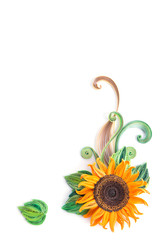  flower made quilling on a light background