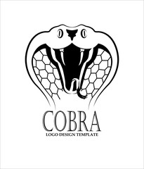 Head of snake as a sample of logotype. Cobra logo design template. Vector illustration