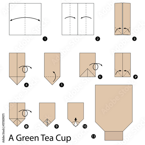 Step By Step Instructions How To Make Origami A Green Tea