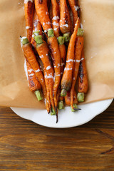 Poster - Roast young whole carrots with cream