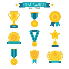 Wall Mural - Flat awards collection