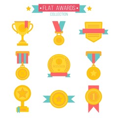 Wall Mural - Awards collection in flat design