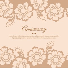 Sticker - Floral anniversary in vintage style