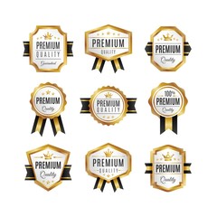 realistic golden medal collection