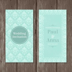 Sticker - Wedding invitation with ornamental shapes