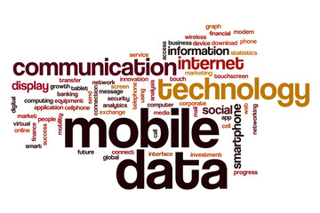 Poster - Mobile data word cloud concept