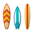 Vector color surfboard set