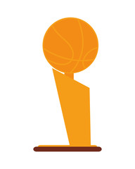 Poster - flat design basketball trophy icon vector illustration