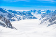 Jungfraujoch viewpoint with clear blue sky, Switzerland