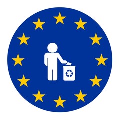 Poster - Recycler dans un drapeau européen