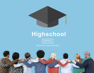 Canvas Print - Degree Diploma High School Educational Concept