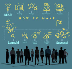 Canvas Print - Start-Up Aspiration Business Plan Creative Launch Concept