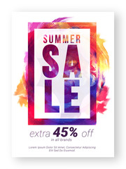 Wall Mural - summer sale poster, banner or flyer.