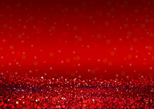 Defocused Abstract Red Lights Background - Vector Illustration