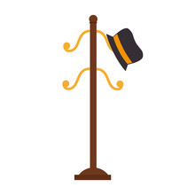 Coat Rack Hat Cloathing Icon Vector Graphic