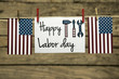 Labor day usa greeting card or background.