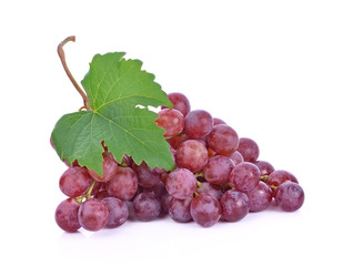 Wall Mural - red grapes isolated on white background