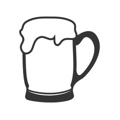 Sticker - beer glass drink icon vector graphic