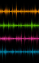 Canvas Print - music sound waves