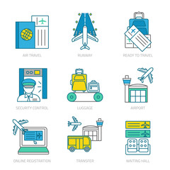 Sticker - Airport Linear Elements Set