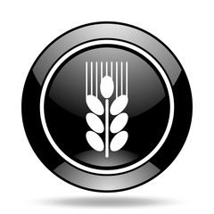Aufkleber - grain black glossy icon