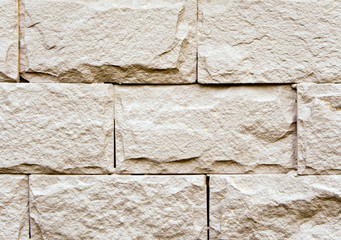 Sand stone bricks on wall