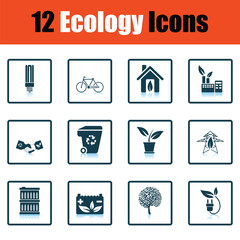 Wall Mural - Ecology icon set