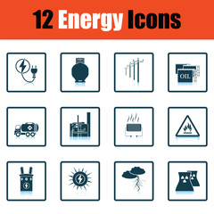 Wall Mural - Energy icon set