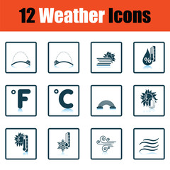 Wall Mural - Set of weather icons