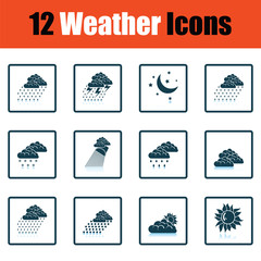 Wall Mural - Set of weather icons