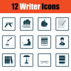 Set of writer icons