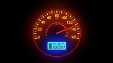 Speedometer Fast Car Automobile Speed Dashboard Accelerate Mph Kph Light 4k