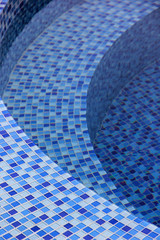 Wall Mural - Curved steps at the swimming pool