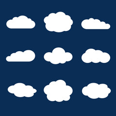 Wall Mural - set of clouds in the blue sky