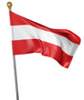 © David Carillet - National flag for country of Austria isolated on white background, 3D rendering