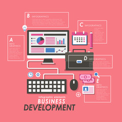 Wall Mural - business development concept