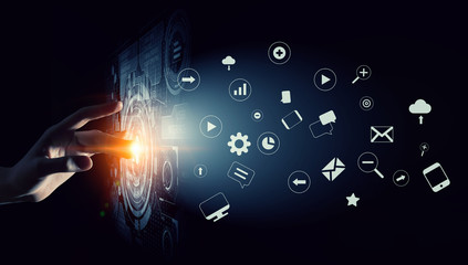 Poster - Virtual tehnologies in use . Mixed media