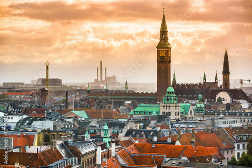 Copenhagen, Denmark Cityscape Canvas Print