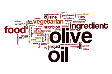 Poster - Olive oil word cloud