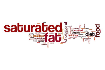 Canvas Print - Saturated fat word cloud