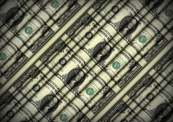 Wall Mural - Rolling Sheet of Dollar Bills