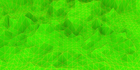 Wall Mural - low poly mountains landscape. 3d illustration. polygonal mosaic background