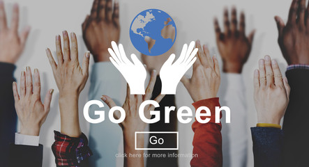 Sticker - Go Green Conservation Ecology Environmental Concept