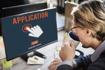 Sticker - Application Hiring Headhunting Network Concept