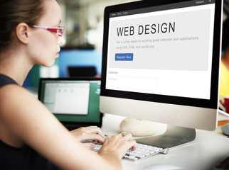 Wall Mural - website design homepage layout creativity concept