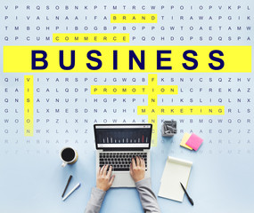Wall Mural - crossword puzzle game strategy business concept