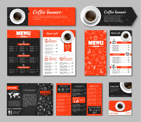 Wall Mural - Set coffee corporate identity