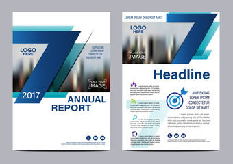 Blue Brochure Layout design template. Annual Report Flyer Leaflet cover Presentation Modern background. illustration vector in A4 size